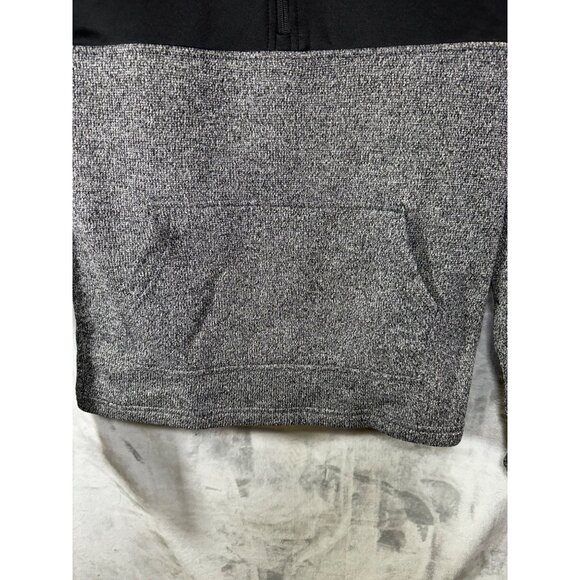Spyder Sweater Men's Medium Hooded Half-Zip Sweater Black & Gray Polyester - Picture 16 of 16